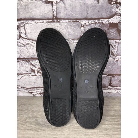 Rothys The Flat Black Knit Fabric Round Toe Ballet Flats Women’s Sz 8.5M US/39EU - Picture 8 of 16